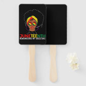 Loc'd Hair Black Woman Remembering My Ancestors ハンドファン (正面&裏面)