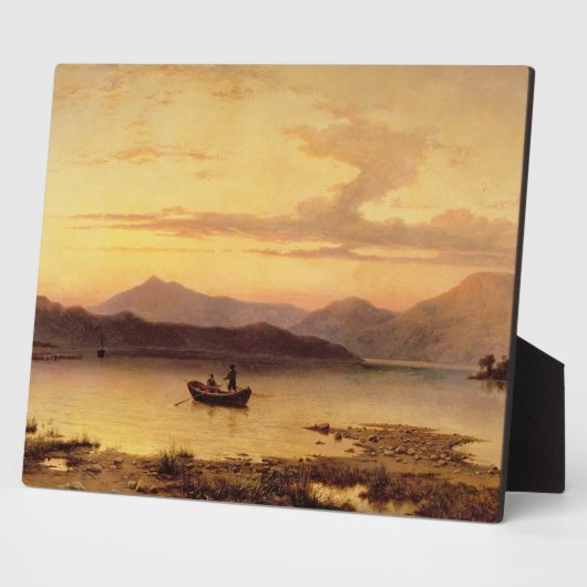 Loch Etive, from Bonawe -夕べ, 1875 (caの油) フォトプラーク (側面)
