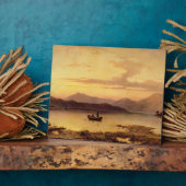 Loch Etive, from Bonawe -夕べ, 1875 (caの油) フォトプラーク (側面)