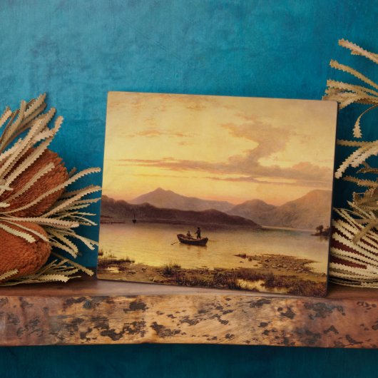 Loch Etive, from Bonawe -夕べ, 1875 (caの油) フォトプラーク (側面)