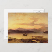 Loch Etive, from Bonawe -夕べ, 1875 (caの油) ポストカード (正面/裏面)