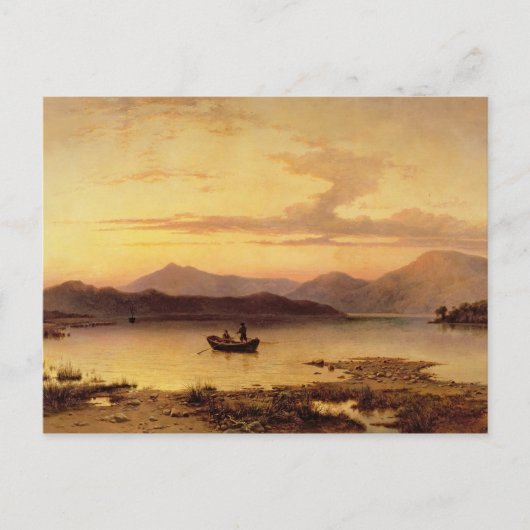 Loch Etive, from Bonawe -夕べ, 1875 (caの油) ポストカード (正面)