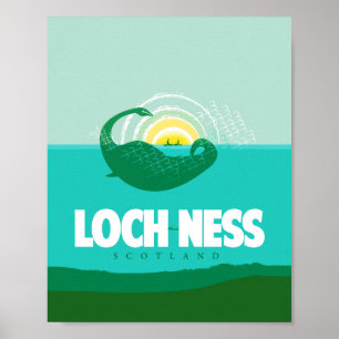 Loch Ness、スコットランド旅行ポスター ポスター