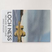 Loch Ness, Highlands，スコットランド旅行ポスター ジグソーパズル (横)