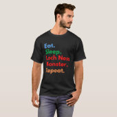 Loch Ness L食べに対してSleep Loch Ness Monster Repeat Tシャツ (正面フル)