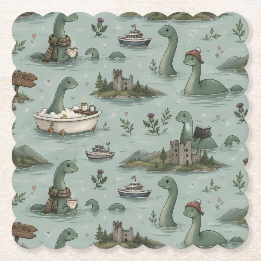 Loch Ness Monster  ペーパーコースター (正面)