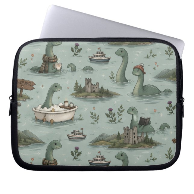 Loch Ness Monster  ラップトップスリーブ (正面)