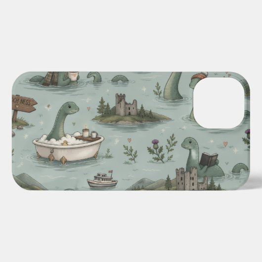 Loch Ness Monster  iPhoneケース (裏面横)