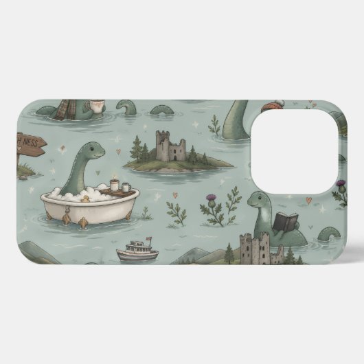 Loch Ness Monster  iPhoneケース (裏面横)