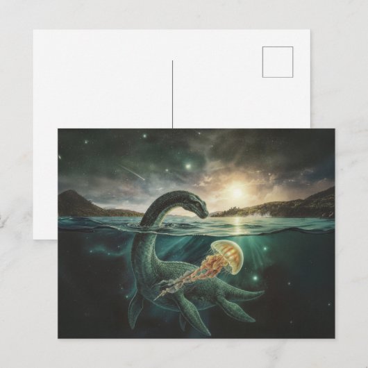 Loch Ness Monster Nessie | Scottish Folklore ポストカード (正面/裏面)