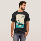 Loch Ness Scotland Cryptidブックカバーポスター Tシャツ (正面フル)