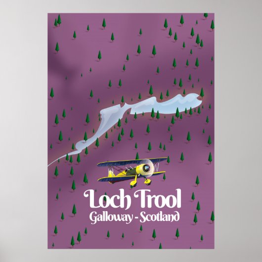 loch trool, galloway,スコットランド旅行マップ ポスター (正面)