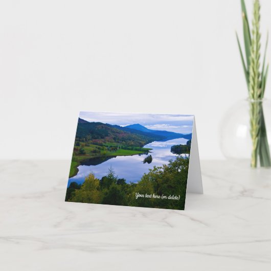 Loch Tummel from Queen's View Greeting card サンキューカード (正面)