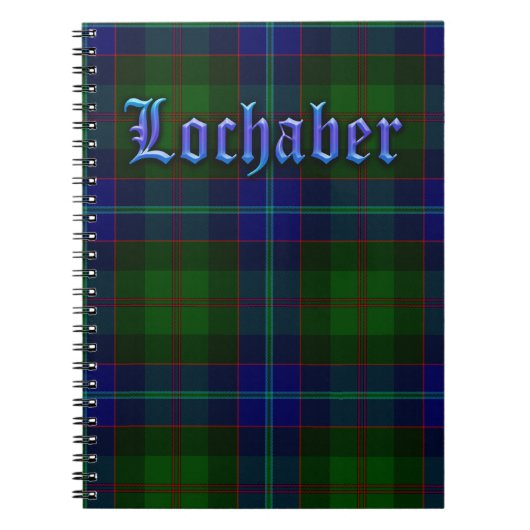Lochaber地区のタータンチェック ノートブック (正面)