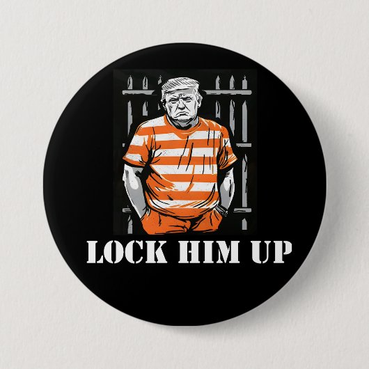 lock him up 缶バッジ (正面)
