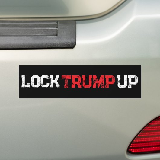Lock Trump Up Political バンパーステッカー (車上)