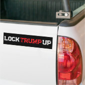 Lock Trump Up Political バンパーステッカー (トラック上)