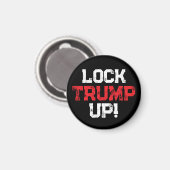 Lock Trump Up Political マグネット (正面/裏面)