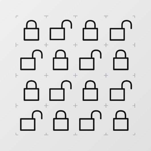 Lock/Unlock ウィンドウサイン (シート)