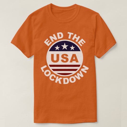 Lockdown USA 2020のクリーンを終了 Tシャツ (デザイン正面)