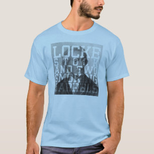 Lockeの在庫および2つの煙るバレル Tシャツ