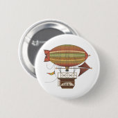 Locke Hackneyの飛行船の航空機 缶バッジ (正面&裏面)