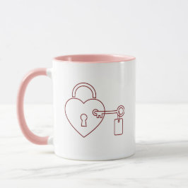 Locked Love Valentine Personalized Mug マグカップ