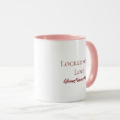 Locked Love Valentine Personalized Mug マグカップ (正面右)