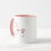 Locked Love Valentine Personalized Mug マグカップ (正面左)