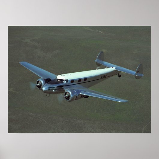 Lockheed, 12A Electra, 1938_Classic Aviation ポスター (正面)