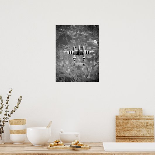 Lockheed P-38 Lightning ポスター (キッチン)