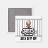 LockHimUp正方形マグネット マグネット (正面/裏面)