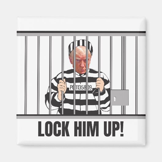 LockHimUp正方形マグネット マグネット (正面)