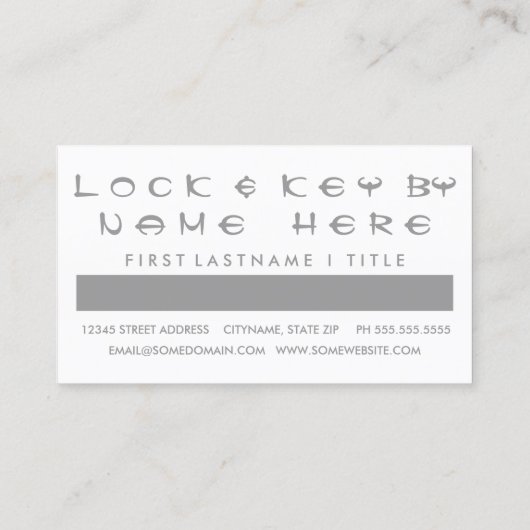 LOCKSMITHのお客様モダンの評価（正方形） ロイヤリティカード (裏面)