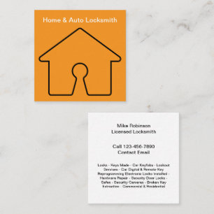 Locksmithホームサービス名刺 スクエア名刺