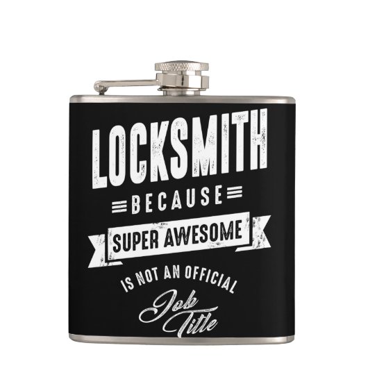 Locksmith作業職種ギフト フラスク (正面)