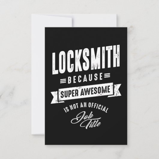 Locksmith作業職種ギフト 出欠カード (正面)