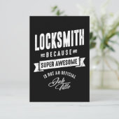 Locksmith作業職種ギフト 出欠カード (スタンド正面)