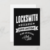 Locksmith作業職種ギフト 出欠カード (正面/裏面)