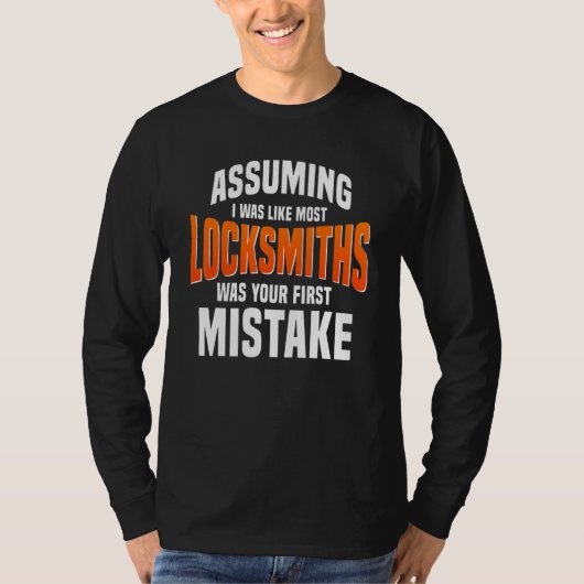 Locksmith Key Maker Locksmithing Lock Picker Techn Tシャツ (正面)