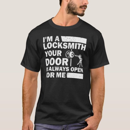 Locksmith Locksmiting Toolsロックピッカーロックピック Tシャツ (正面)