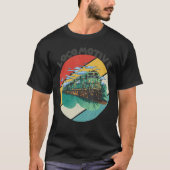 Locomotive Conductor Railroad Train Railway Rails Tシャツ (正面)