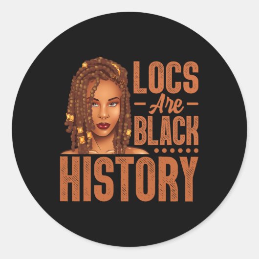 Locsは黒い歴史アフリカ系アメリカ人ブラックホイスト ラウンドシール (正面)