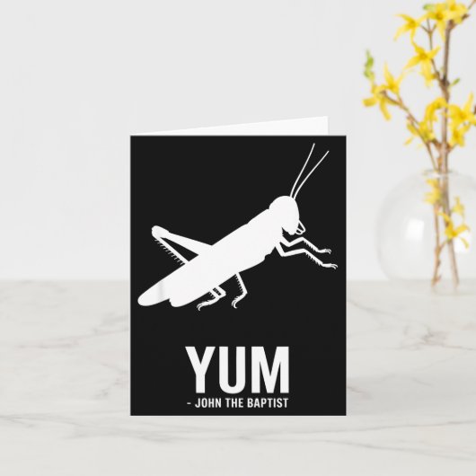 Locust John The Baptist Funny Christian New Testam カード (黄色い花)