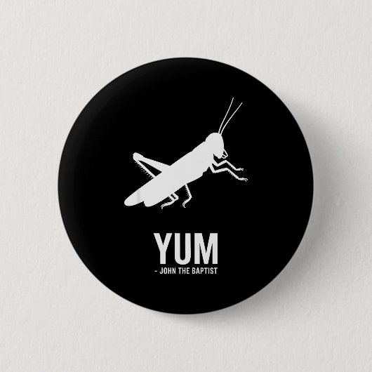 Locust John The Baptist Funny Christian New Testam 缶バッジ (正面)