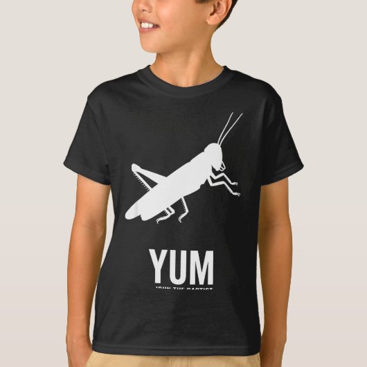 Locust John The Baptist Funny Christian New Testam Tシャツ (正面)