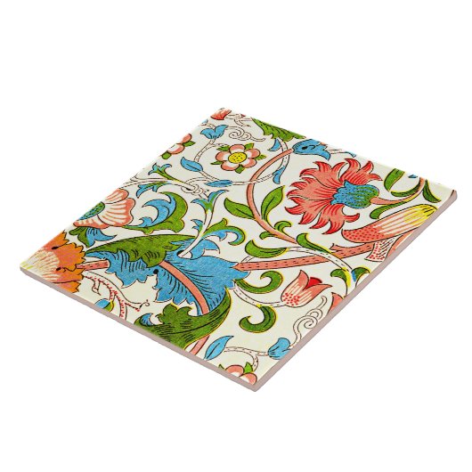 Lodden、William Morris文様、Ceramic Tile タイル (側面)