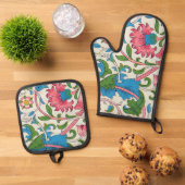 Lodden, William Morris 鍋つかみ&鍋敷きセット (トップダウン)