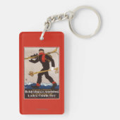 Lodenのスキーはスキー広告ポスターに着せます キーホルダー (裏面)