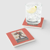 Lodenのスキーはスキー広告ポスターに着せます ストーンコースター (横)